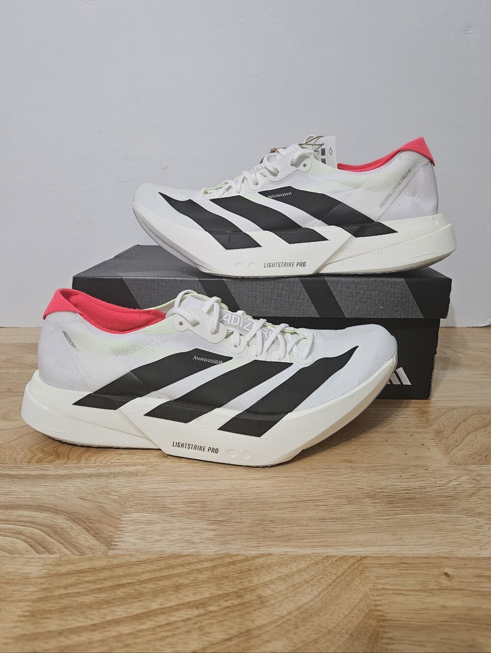 Adidas Adizero Adios Pro 4 White Red Black